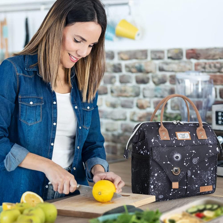Lekesky Kühltasche Damen Lunchtasche Isolierte für Frauen Auslaufsichere weit geöffnete Lunchbox, 11