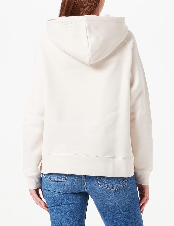 camel active Damen Sweathoodie mit Kängurutasche XS Creme, XS Creme