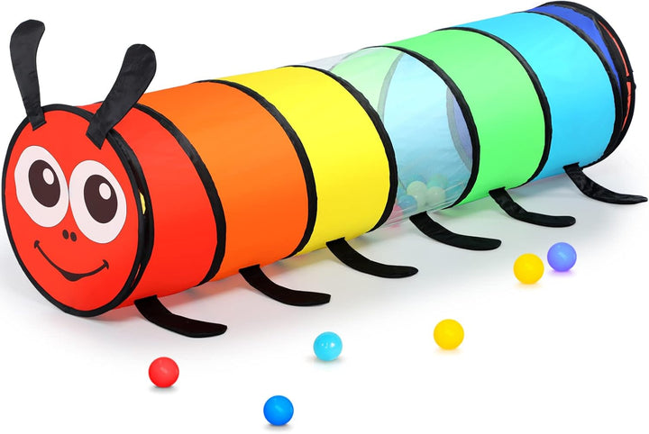 Wilwolfer Tunnel für Kinder - Spielzelt für Draussen mit Mesh-Seiten - 180cm Tunnel für Kinder motor