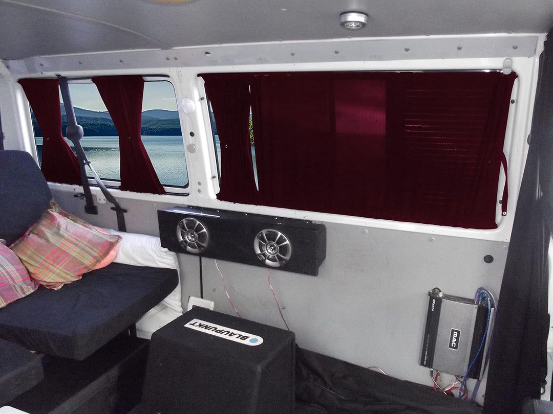 BREMER SITZBEZÜGE Mass Gardinen Vorhänge Sonnenschutz kompatibel mit VW T4 Transporter Caravelle Lan