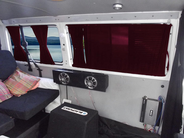BREMER SITZBEZÜGE Mass Gardinen Vorhänge Sonnenschutz kompatibel mit VW T4 Transporter Caravelle Lan