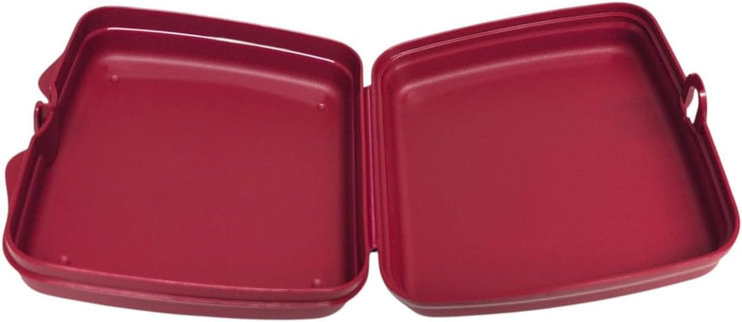 Tupperware Sandwich-Box Aufbewahrungsbox Brotdose quadratisch mit Scharnier und Verriegelung (dunkel