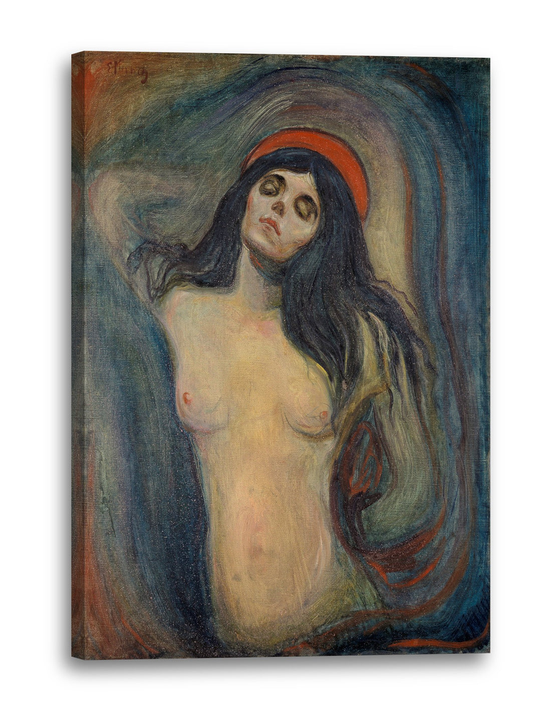 Printed Paintings Leinwand (60x80cm): Edward Munch - Madonna (1894) 60x80 cm, 60x80 cm