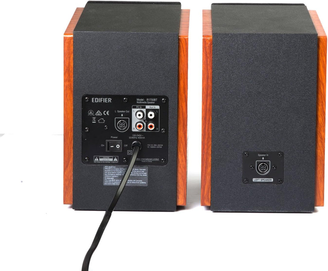 Edifier R1700BT Lautsprecher-Set 2 Regallautsprecher analoge + digitale Anschlüsse Bluetooth Echthol