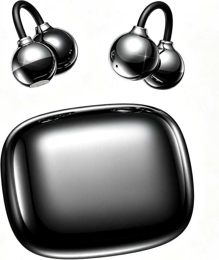 LESUN Open-Ear Clip On Kopfhörer Bluetooth 6.0: Mini Ohrhörer mit Klarem Bass, 25h Laufzeit Sport, A