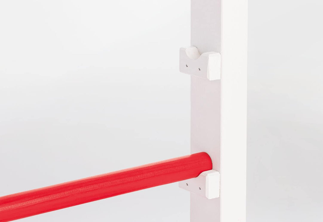 PINOLINO Hindernishürde Hoppe, Weiss/Rot, 1 Stück, Koordinationstraining – Ideal für Steckenpferd-Re