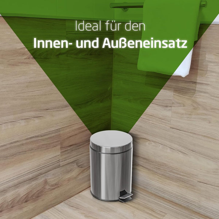 Amig - Mülleimer mit Pedal 12L - Edelstahl - Anti-Fingerabdruck-Behandlung - Öffnen mit Pedal - Inne