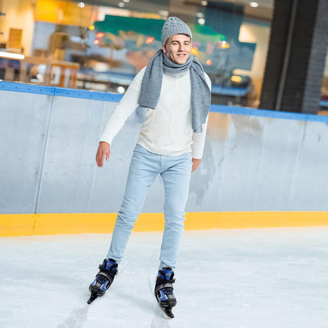 Nattork Schlittschuhe Kinder - 4 Grösse Verstellbare Eislaufschuhe Kinder Jugendliche, Ice Skates Mi