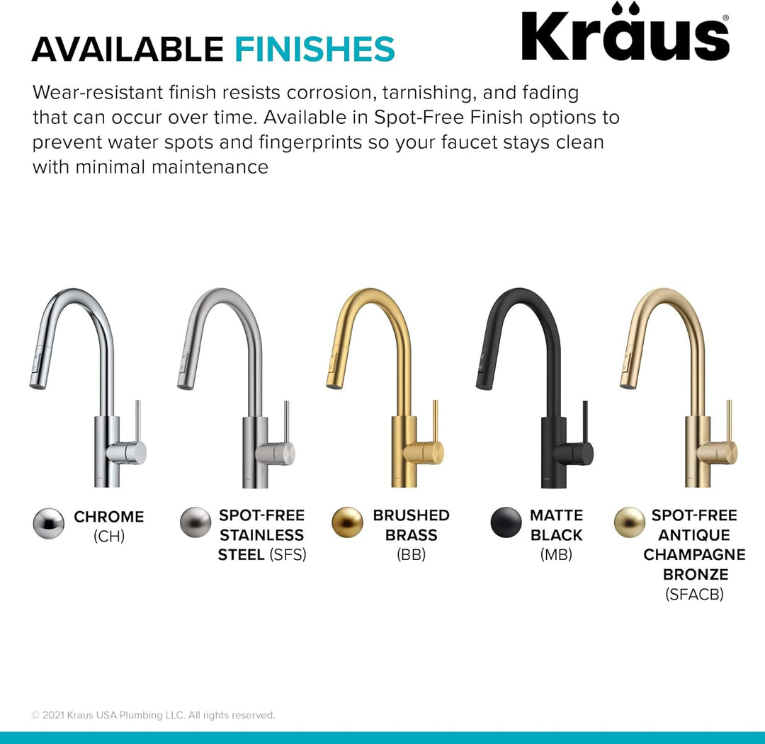 KRAUS Oletto Pull-Down-Einhand-Küchenarmatur mit QuickDock Top Mount Installation Montage Montage in