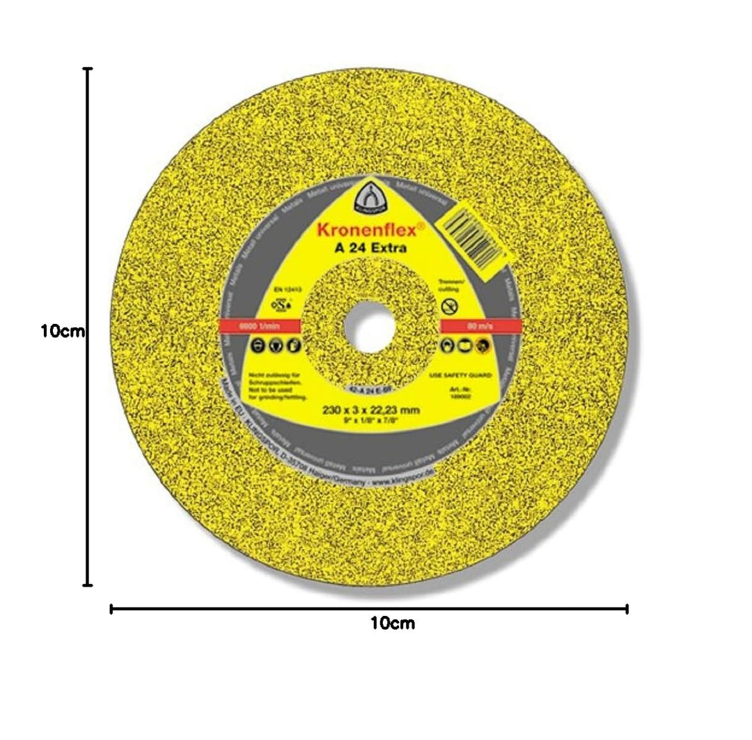 Klingspor 13447 A 24 EX, Schleifscheibe für handgeführte Maschinen, Verpackungseinheit 10, 230X6X22,
