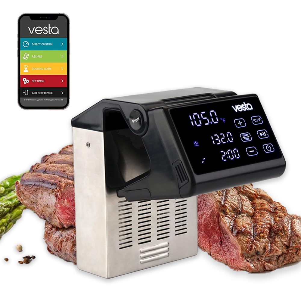 Vesta Precision SV91 Imersa Pro Thermozirkulator für Niedertemperatur-Küchen mit Kontroll-App, kompa