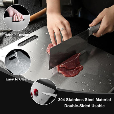 Titan Schneidebrett, 2024 New Titanium Cutting Board Multifunktion, Doppelseitiges Lebensmittel Grad