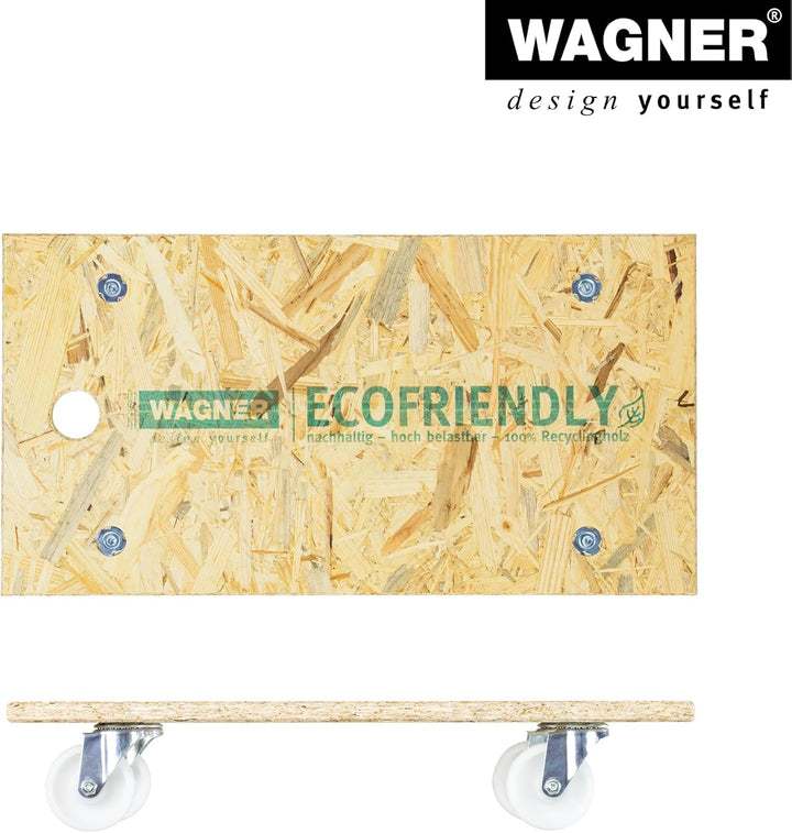 Wagner Transporthilfe MM 1141 I 57,5 x 30 x 11 cm - Tragkraft 250 kg - ideal für Geräte &amp; schwer bel