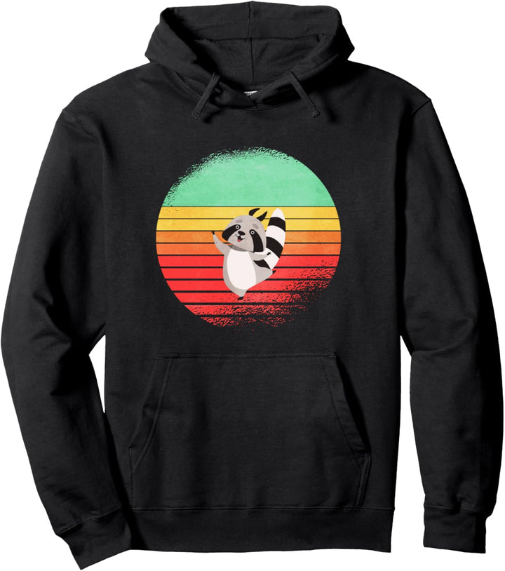 Waschbär Retro Pullover Hoodie
