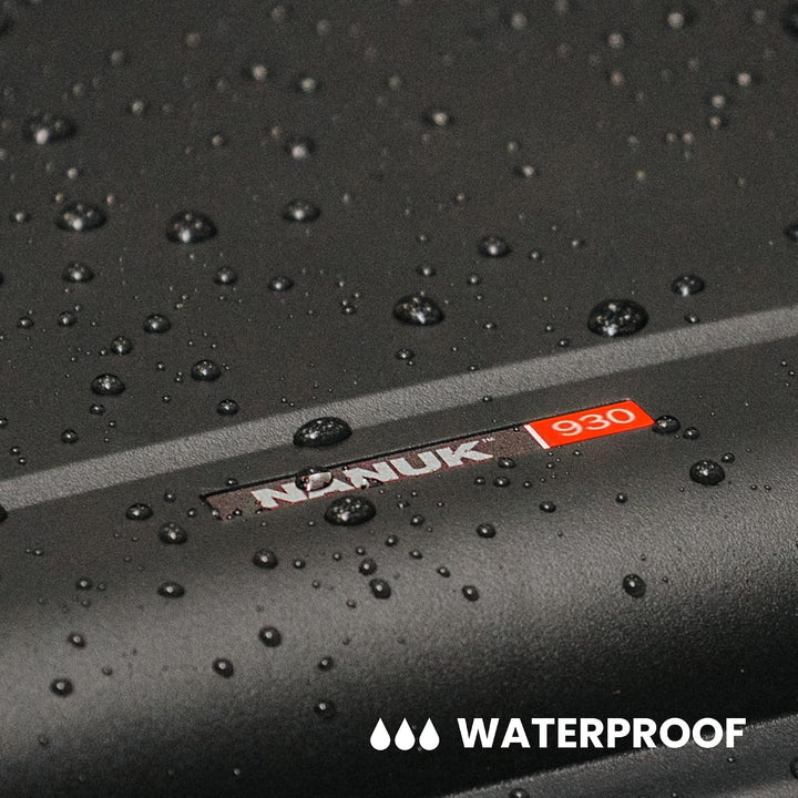Nanuk Large Series 930 Leichter, wasserdichter Koffer aus NK-7-Harz mit Raster-Schaumeinsatz, Schwar
