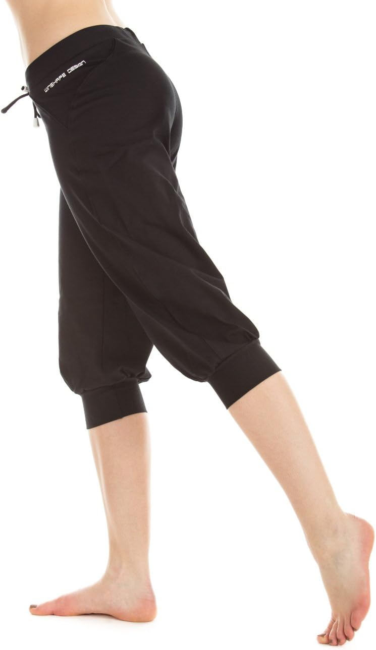 Winshape Damen 3/4-Trainingshose WBE5 „Shape up“ ¾-Trainingshose WBE5, Winshape All-Fit Style M Schw