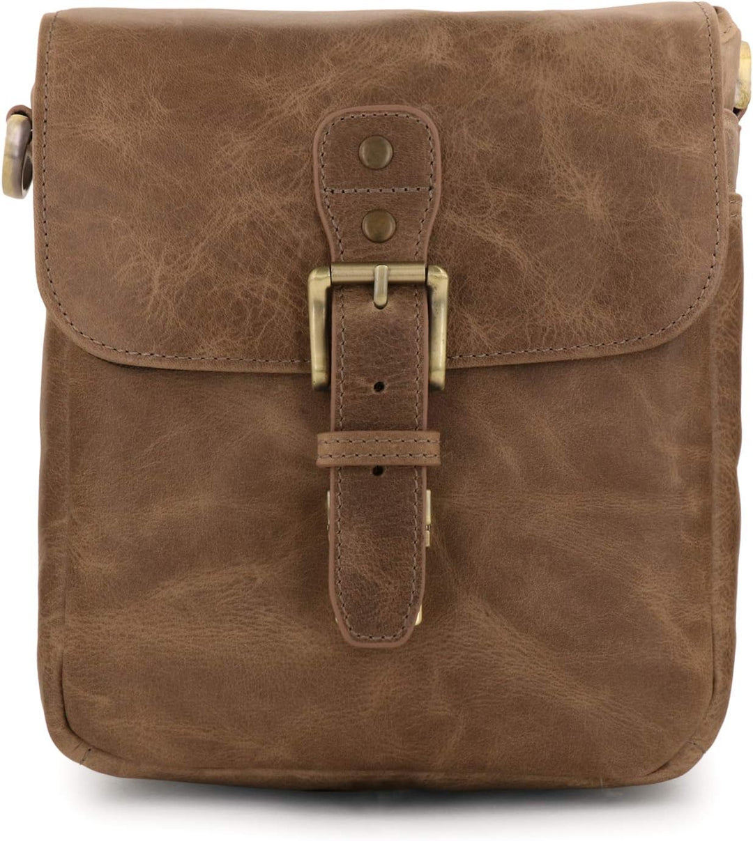 MegaGear MG1702 Torres Mini Kameratasche - Kuriertasche aus echtem Leder für Spiegellose, Sofortbild