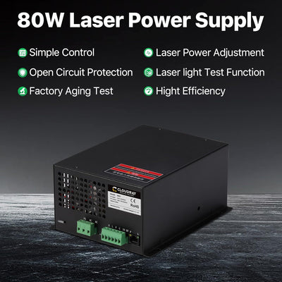 Cloudray CO2 Laser Power Supply CO2 Laser Netzteil CO2 laser 80w für CO2 Laserröhre CO2-Laserröhre F