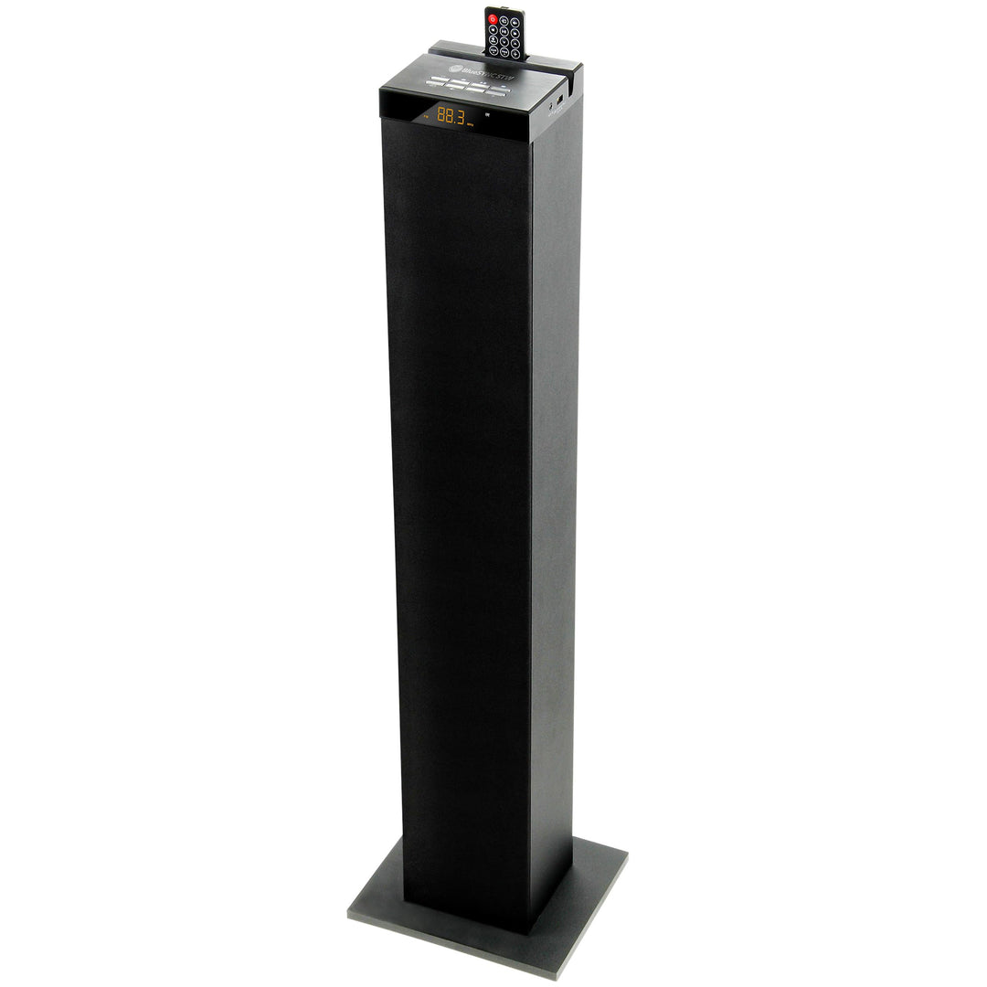 GOgroove Bluetooth Turm Lautsprecher mit integriertem Subwoofer - Standlautsprecher mit Bass und Dua
