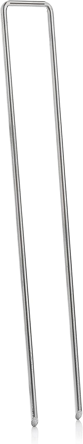 GardenMate 50 Erdanker VERZINKT aus Stahldraht 200mm lang, 25mm breit, Ø 3,8mm, Flacher Kopf - Für H