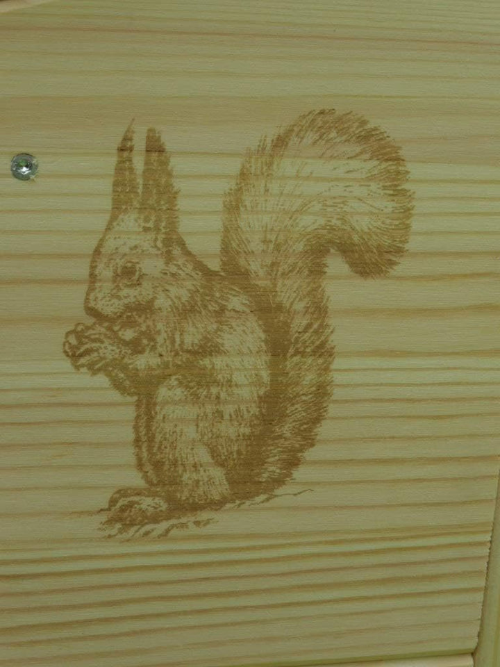 XXXL Echhörnchen Kobel/Futterhaus aus hochwertigem Vollholz, hochwertig Imprägniert, deutsches Quali
