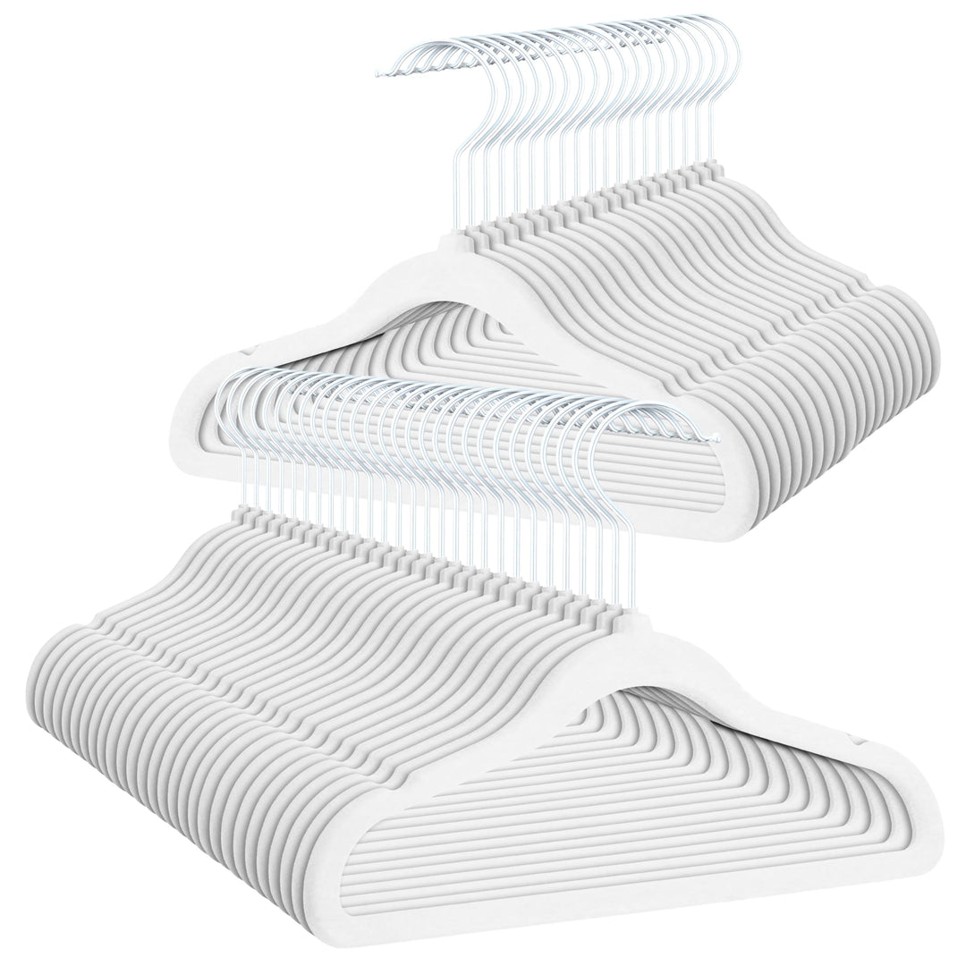 OGIVO Kleiderbügel Kinder Samt– 50er Set – Kinder Bügel aus Samt 30 cm – Samtkleiderbügel 360° drehb