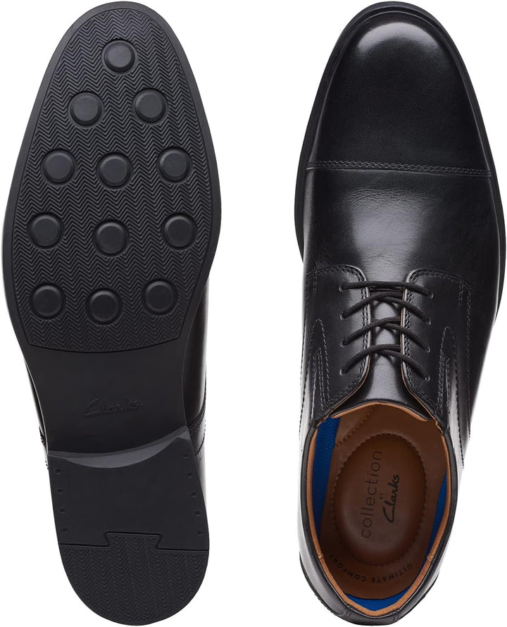 Clarks Herren Whiddon Step Slipper 39.5 EU Black Leather, 39.5 EU Black Leather
