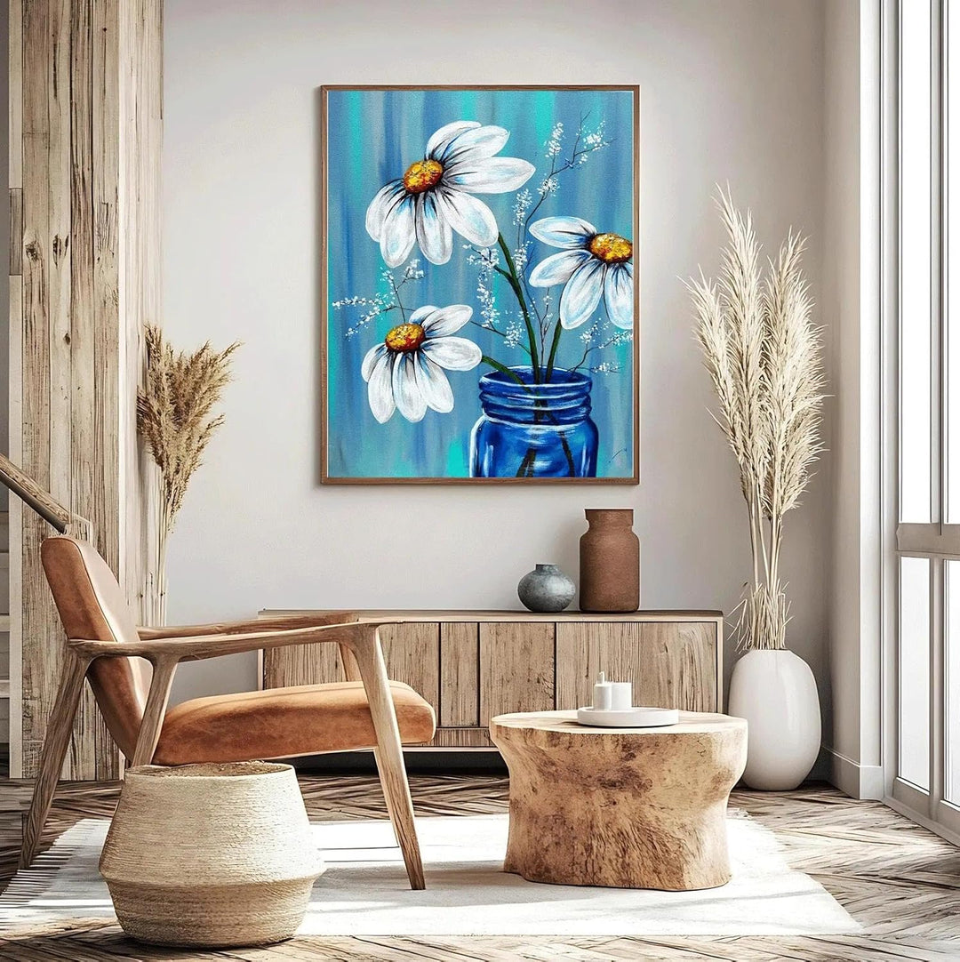 JATOK 3 Stück Malen Nach Zahlen Erwachsene, DIY Blumen Gemälde für Anfänger, Handgemalt Ölgemälde Le