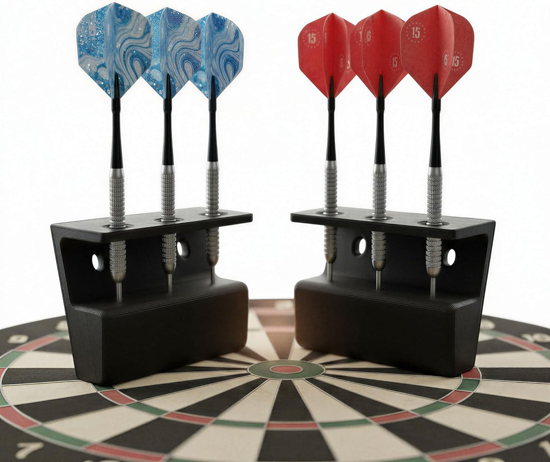 Dartpfeil Halterung Wand Set 3 Pfeile Stahl &amp; Softdarts, Aufbewahrung, Pfeilhalter, Ständer, Zubehör