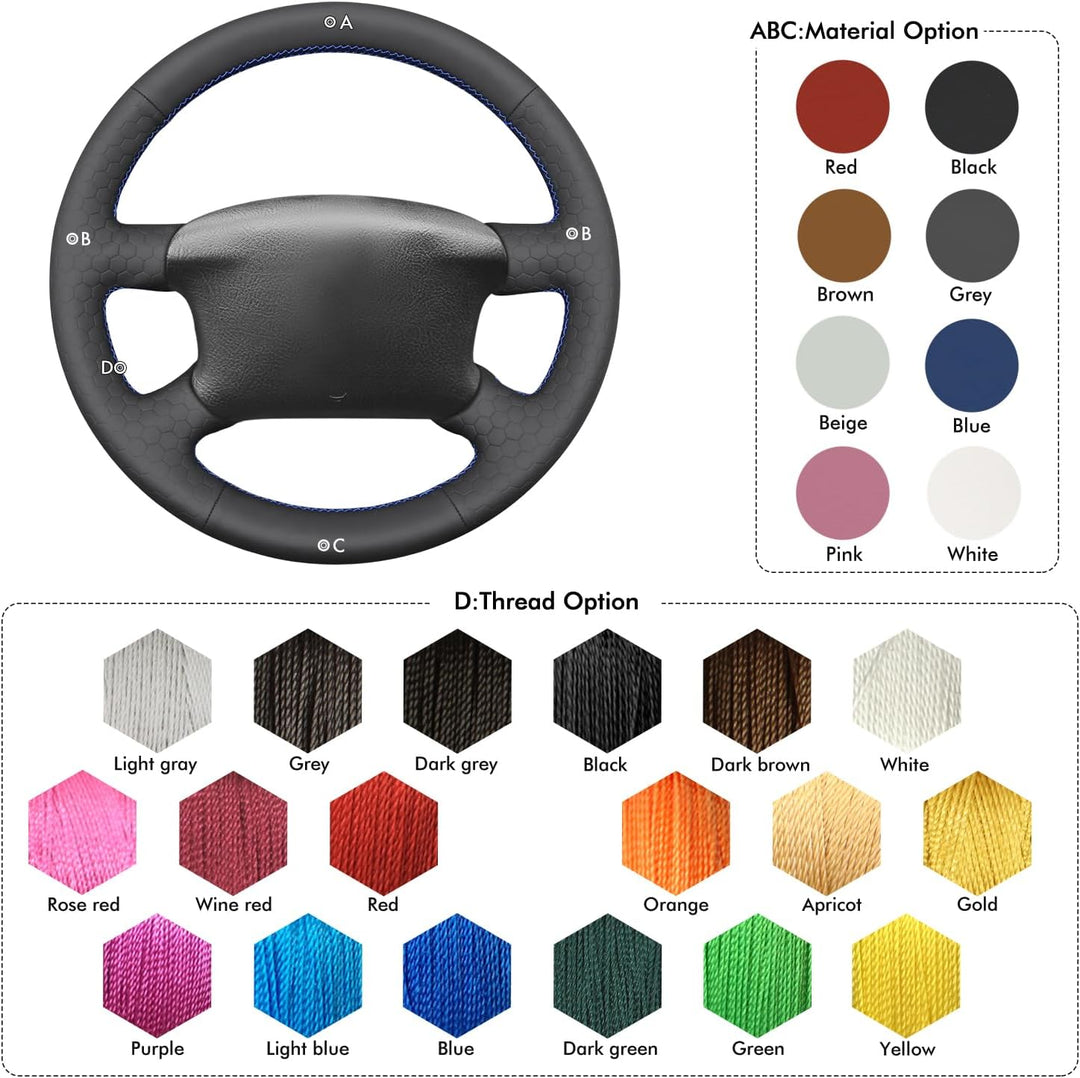 MEWANT Lenkradbezug für Golf 4 für B5 für Variant für Sharan für Bora T4 T5 Custom Version Hand Nähe