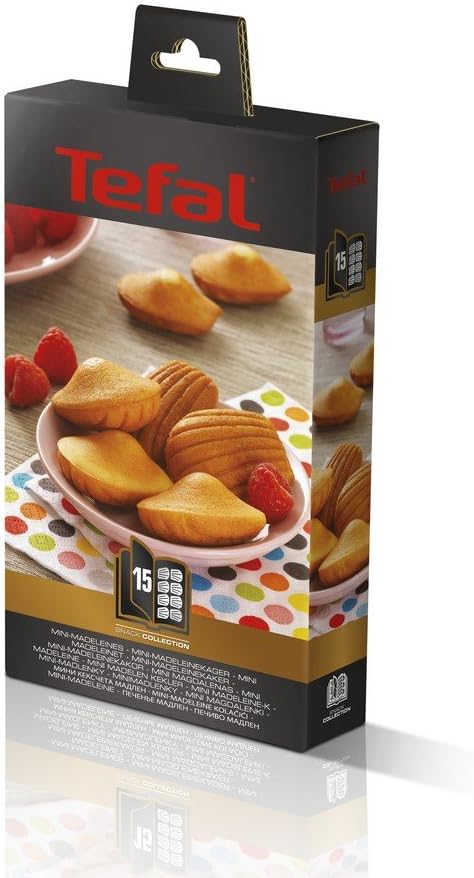 Tefal Snack Collection Teller mit Antihaftbeschichtung Mini Madeleine, Teller Schwarz & XA8003 Snack