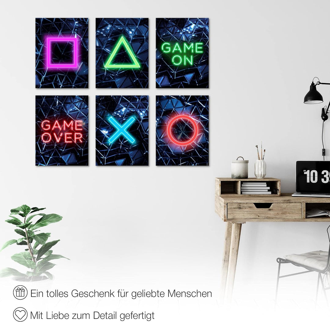 Novart Set Wandbilder - KEIN EXTRA RAMEN BENÖTIGT - Kinderzimmer Junge Teenager - Bilder Modern Spie