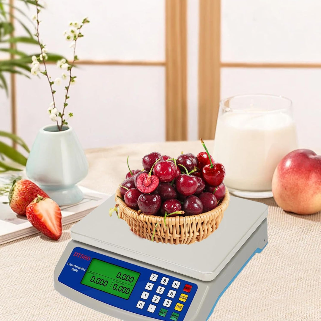 Waage Digital 30kg GrossE KüChenwaage Obstwaage mit 3 Einheiten Konvertierung lcd Display und tara F