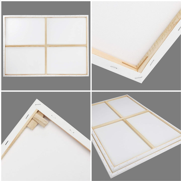 Kurtzy 2er-Pack Leinwände zum Bemalen 70 x 100 cm - Bespannte Keilrahmen Leinwände zum Bemalen XXL a