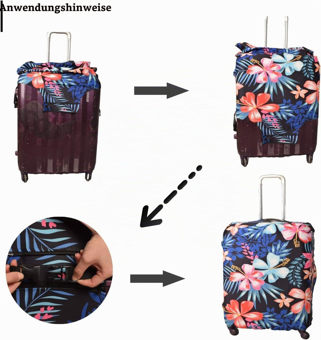 Gepäckabdeckung, waschechter Schutzkoffer-Cover - Reise-elastischer Spandex-Koffer-Protector Für Gep