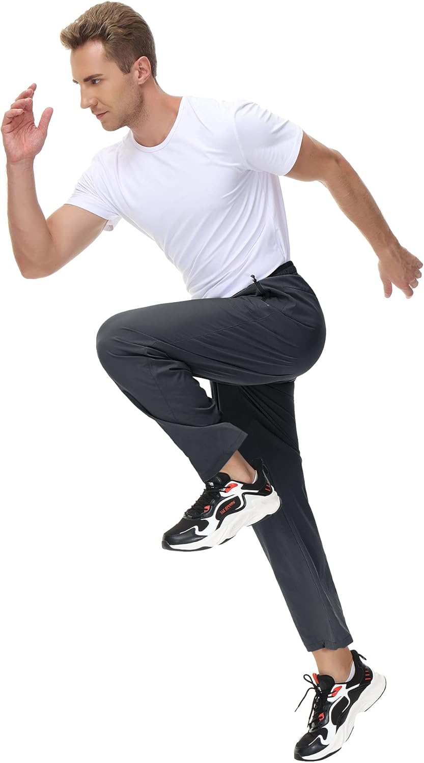 Butrends Herren Wanderhose Leicht Outdoorhose Workout-Laufhosen Atmungsaktive Sporthose XS Dunkelgra