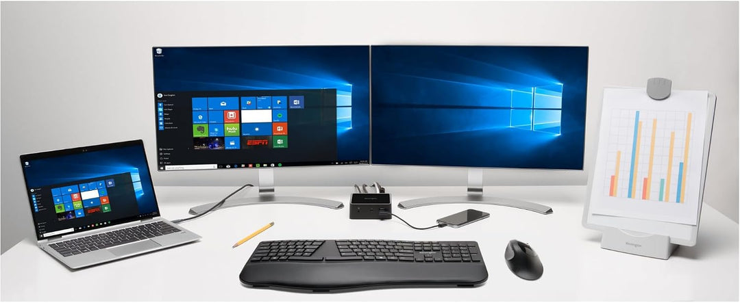 Kensington Kabellose ergonomische Maus, Wireless Pro Fit Ergo Computermaus für Laptop, Desktop, PC u