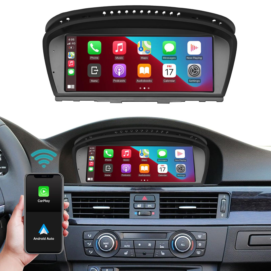 Ninetom 8.9 Zoll Car Radio, CarPlay/Android Auto/Mirrorlink/GPS für BMW CIC 3/5 Series E60 E61 E90 E