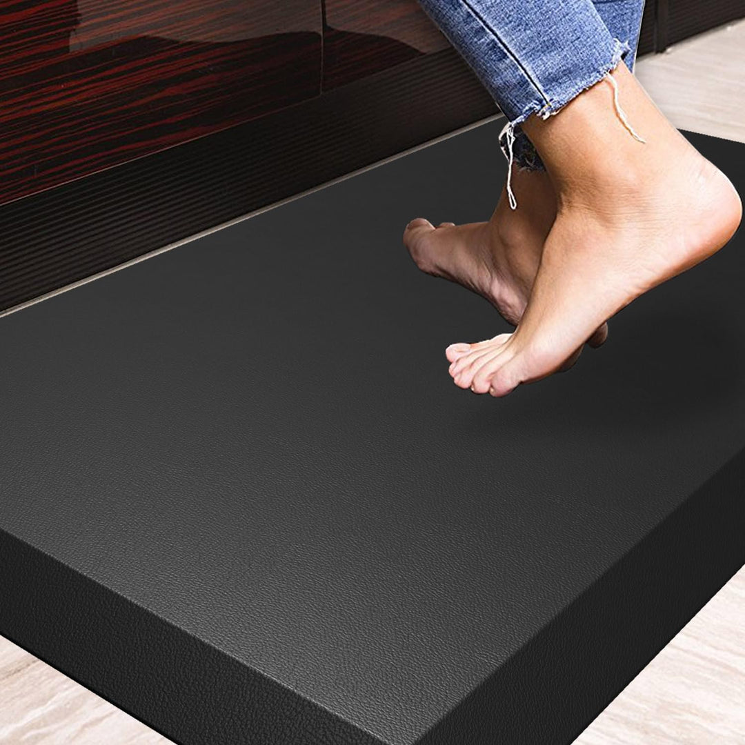 HEALEG Komfort Anti-Ermüdungsmatte perfekt für Küchen und stehend Schreibtische, schwarz, 75x50x2.5c