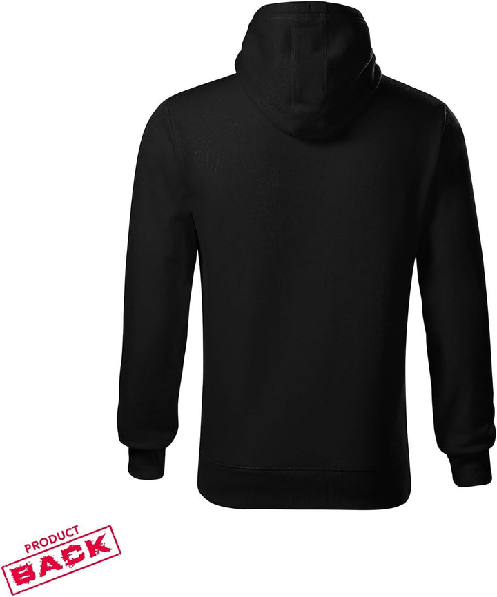OwnDesigner Jabadabadu Hoodie Herren Sweater mit Aufdruck Zip Pullover Male (Cape 447 XL Schwarz)