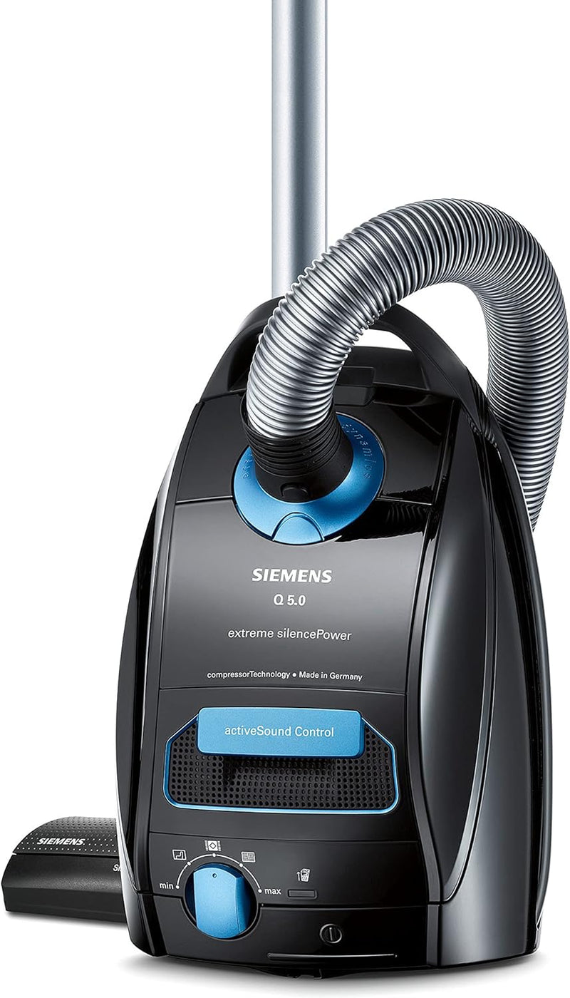Siemens Staubsauger mit Beutel Q5.0 extreme silencePower VSQ5X1230, Bodenstaubsauger, ideal für Alle