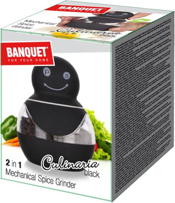 Banquet 2-in-1 Culinaria Mechanische Mahlwerk, Schwarz