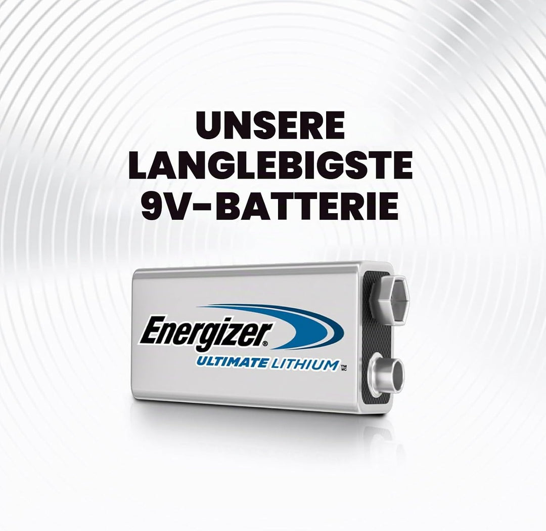 Energizer L522-8 Lithium Energizer Ultimate 9V Block Batterie 6LR61, 8er pack