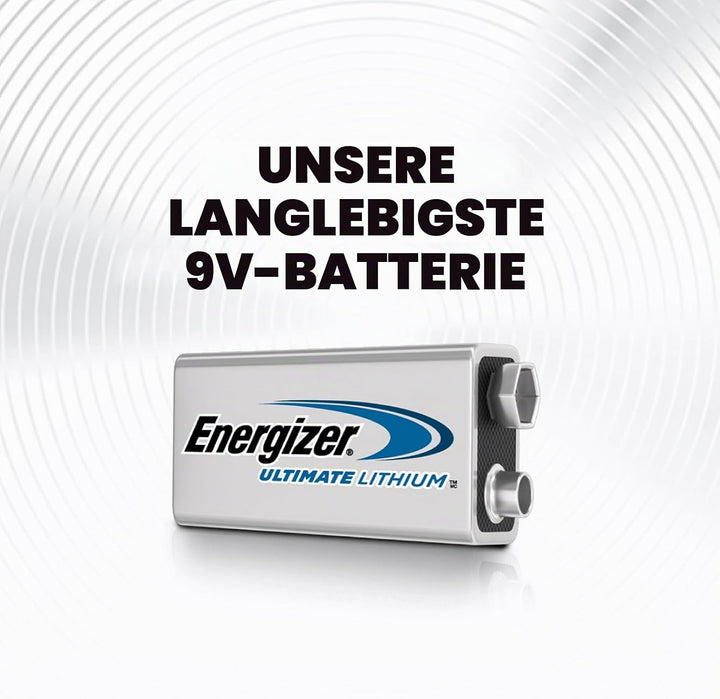 Energizer L522-8 Lithium Energizer Ultimate 9V Block Batterie 6LR61, 8er pack