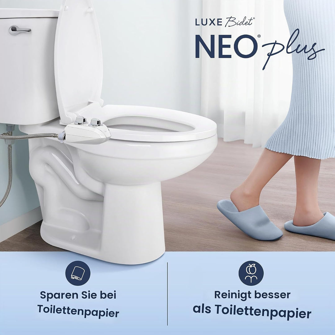 LUXE Bidet NEO 120 Plus – WC-Sitzaufsatz der nächsten Generation mit innovativen EZ-Lift-Scharnieren