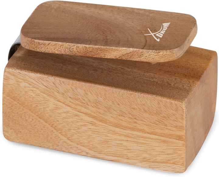 XDrum CW-S Cajon Woodblock Set - Montierbarer Holzblock - Klettstreifen auf der Rückseite - Kann mit
