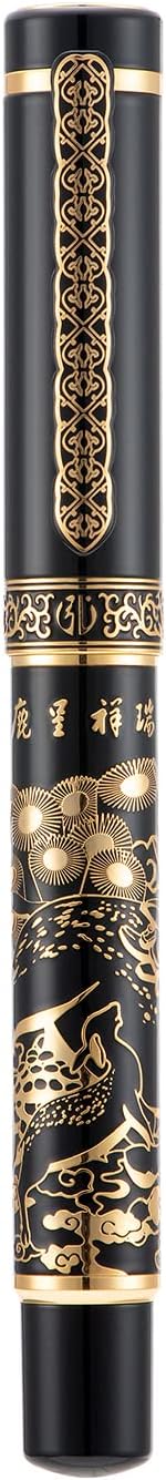 erofa Hongdian 8037 Chinesischer klassischer Füllfederhalter, Iridum extra feine Goldfeder mit chine