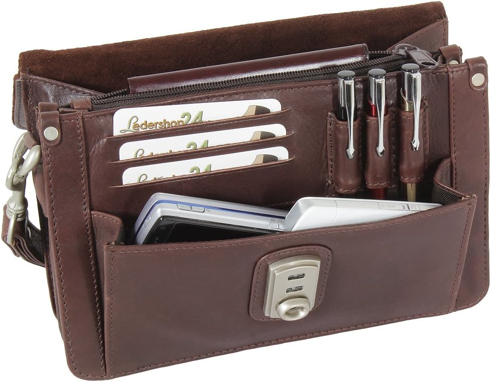 Branco Business Herren Handgelenktasche Herrentasche Tasche schwarz | braun | natur Leder - sehr hoc
