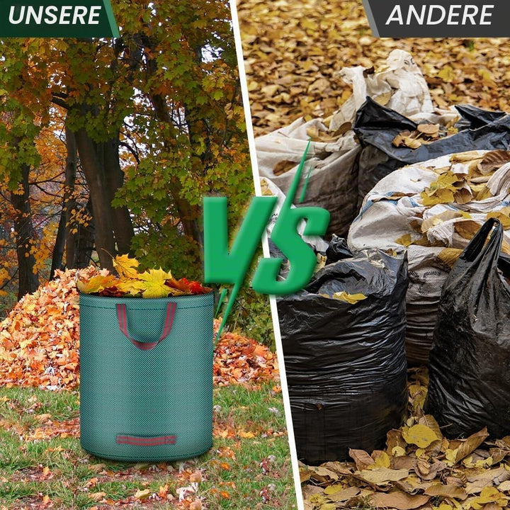 Flintronic Gartenabfallsack, Gartensäcke für Gartenabfälle 3X 300l, Grünschnittsäcke faltbar, Garten