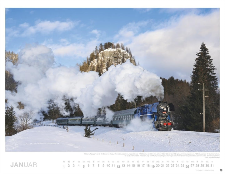 Eisenbahn Romantik Posterkalender 2025: Besonderer Wandkalender mit 12 traumhaften Fotos von seltene